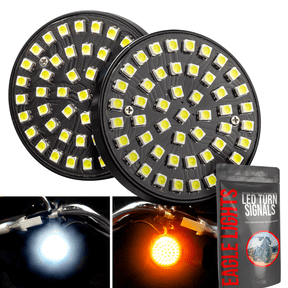 Eagle Lights SUNBURST 2" LED Turn Signals (Front (1157) and Rear (1156) LED Turn Signal Kit) For Harley Davidson