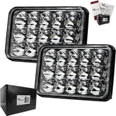 4 X 6 LED Headlights - Eagle Lights 4x6 45W LED Headlights Sealed Beam Replacement For H4651 H4652 H4656 H4666 H6545 And More - 2 Pieces