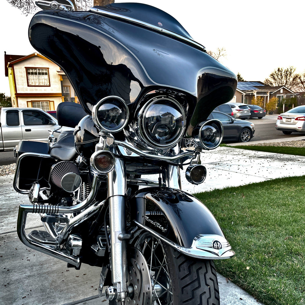 For Harley Davidson Electra Glide 7Inch Led Headlight & 4.5 Passing Li – Dynamic Performance Tuning - Foto 11