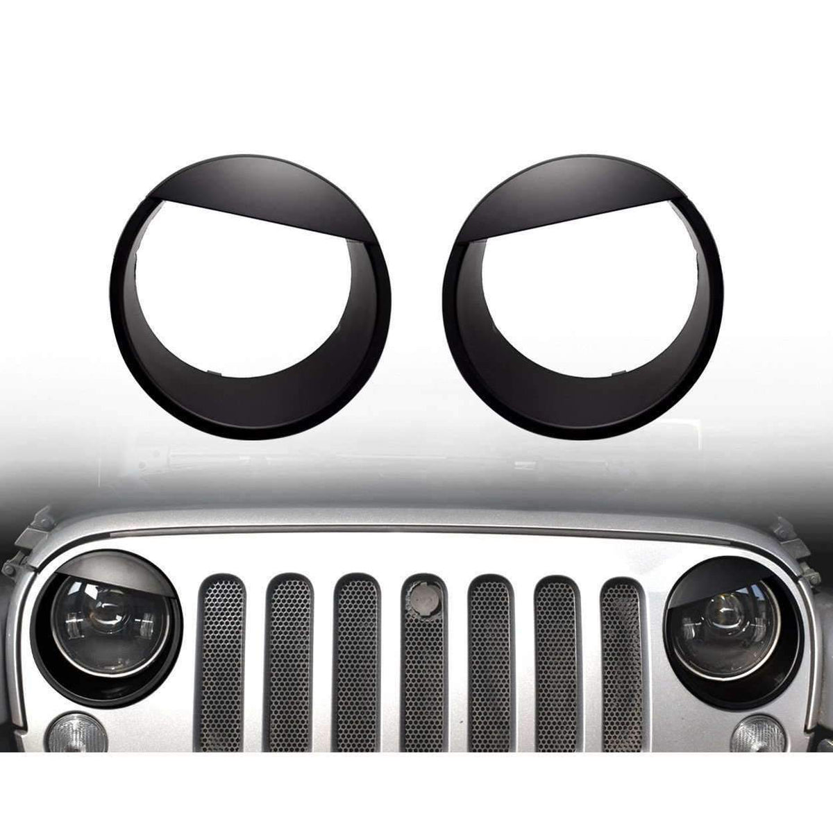 Jeep Accessories - Eagle Lights Jeep Wrangler Angry Eyes Headlight Rings