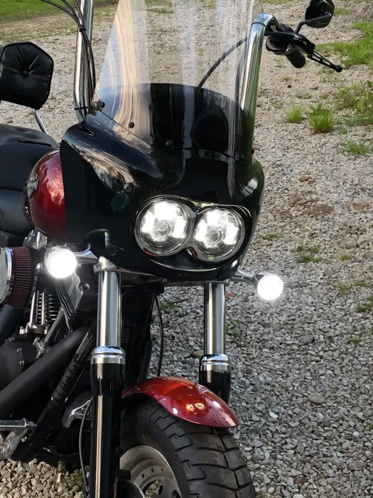Eagle Lights Dual LED Headlight Kit for 2008 - 2017 Harley Davidson Fat Bob Models