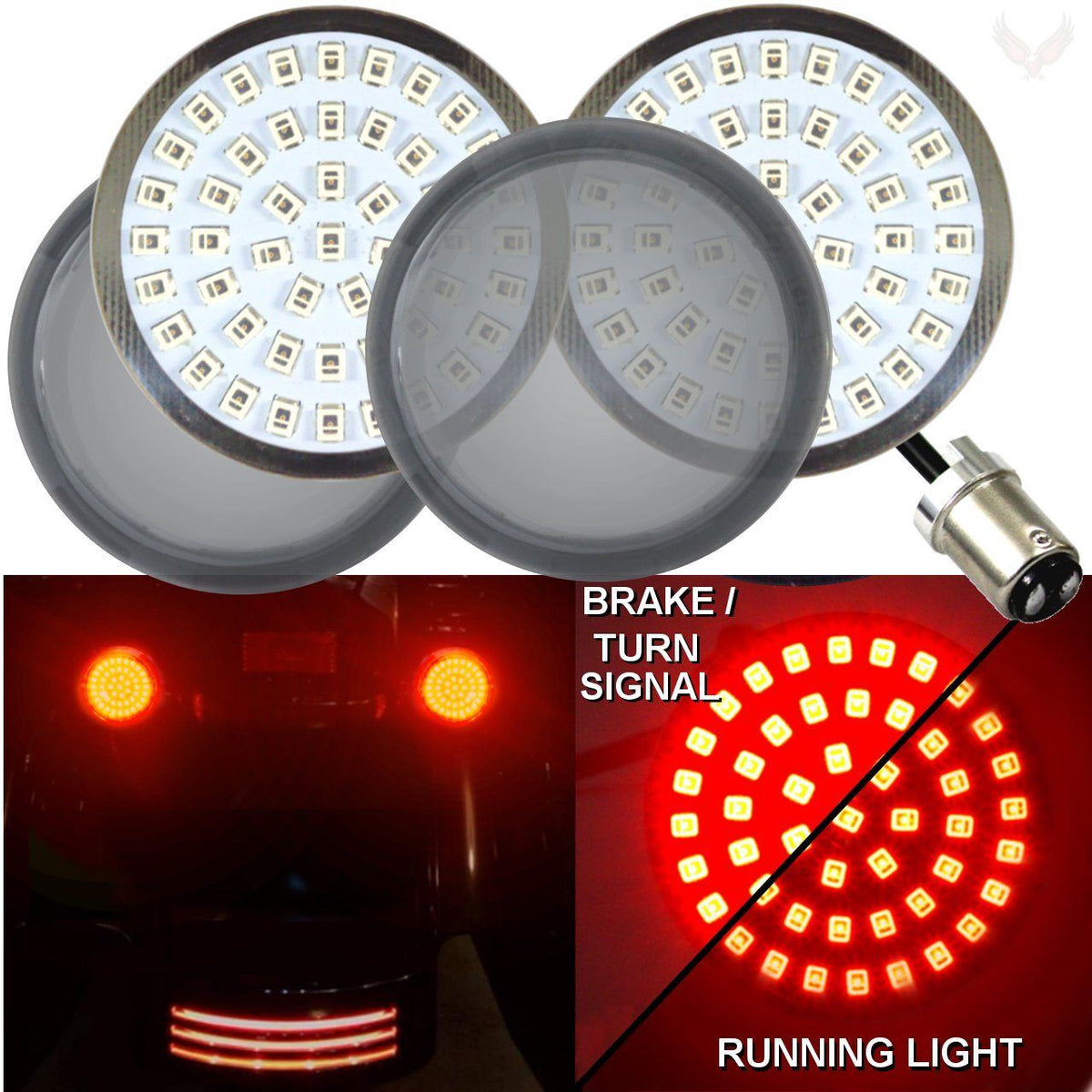 2” LED Rear Turn Signals - Eagle Lights Generation II LED Premium Rear Turn Signals With Full Brake Light