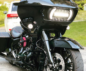 Eagle Lights LED Projection Headlight for Harley Davidson 2015 or Newer Road Glide with Vent Insert Light Combo Kit