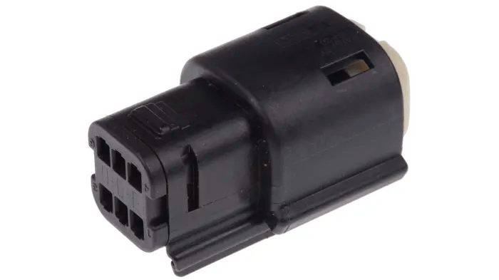 Molex MX150 BLACK 6 Pin Wire Sealed Female Connector with Pins for Harley and Jeep