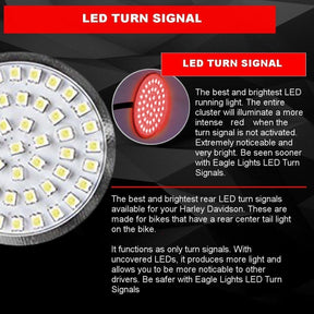 2” LED Turn Signal Kits - Eagle Lights LED Generation II Turn Signals (Front (1157) And Rear HALO (1157)) LED Turn Signal Kit